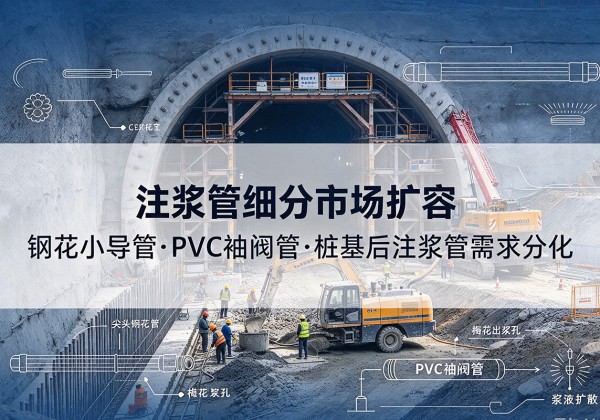 调兵山注浆管细分市场扩容，隧道钢花小导管、PVC 袖阀管、桩基后注浆管需求分化